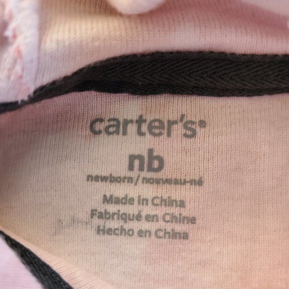 Carter's Girl's Pink Smiley Cats Long Sleeve Sweater Newborn - Picture 3 of 7